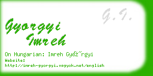 gyorgyi imreh business card
